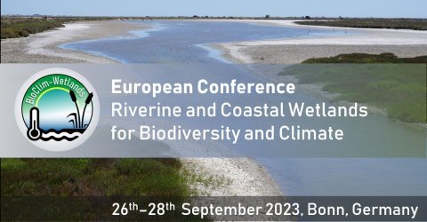 Banner for the European Conference on Riverine and Coastal Wetlands for Biodiversity and Climate 