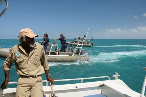 Rangers at the Cobourg Peninsula Ramsar Site