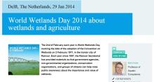 World Wetlands Day 2014 UNESCO-IHE article