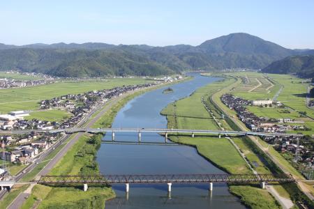 Lower Maruyama River and the Surrounding Rice Paddies
